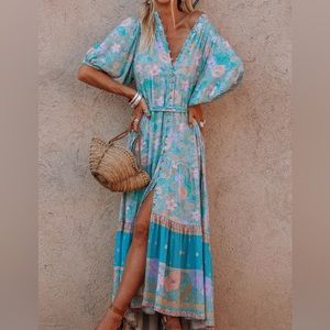 Spell Hibiscus Lane Button Through Gown